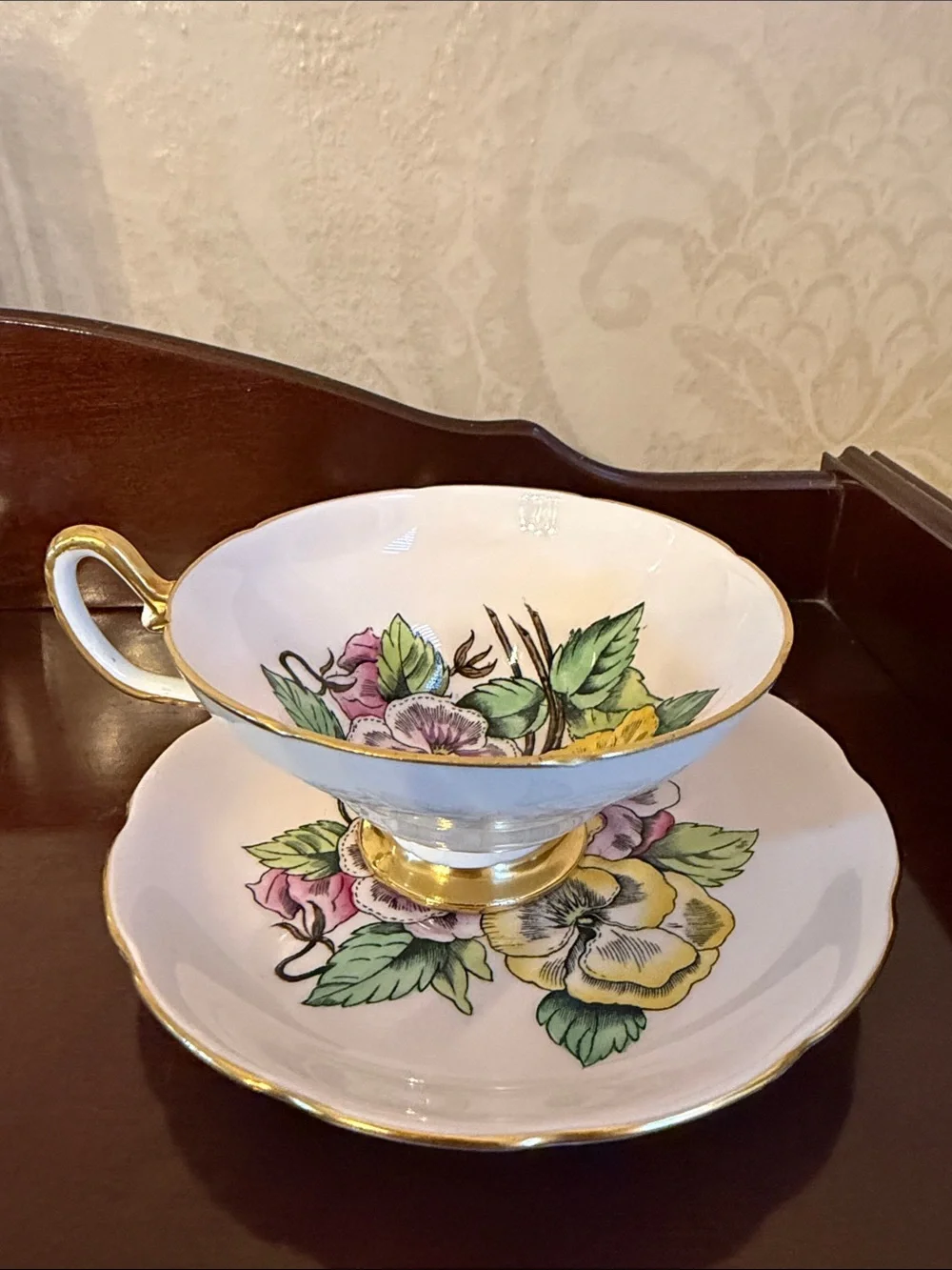Rare England Bone China Taylor & Kent tea cup and saucer set